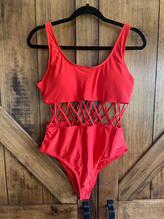 Red CrissCross Swimsuit