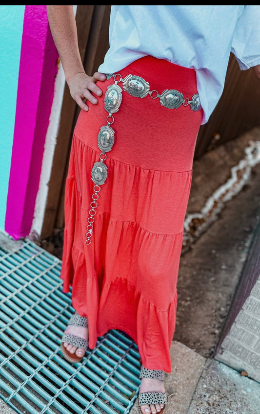 Coral Maxi Skirt