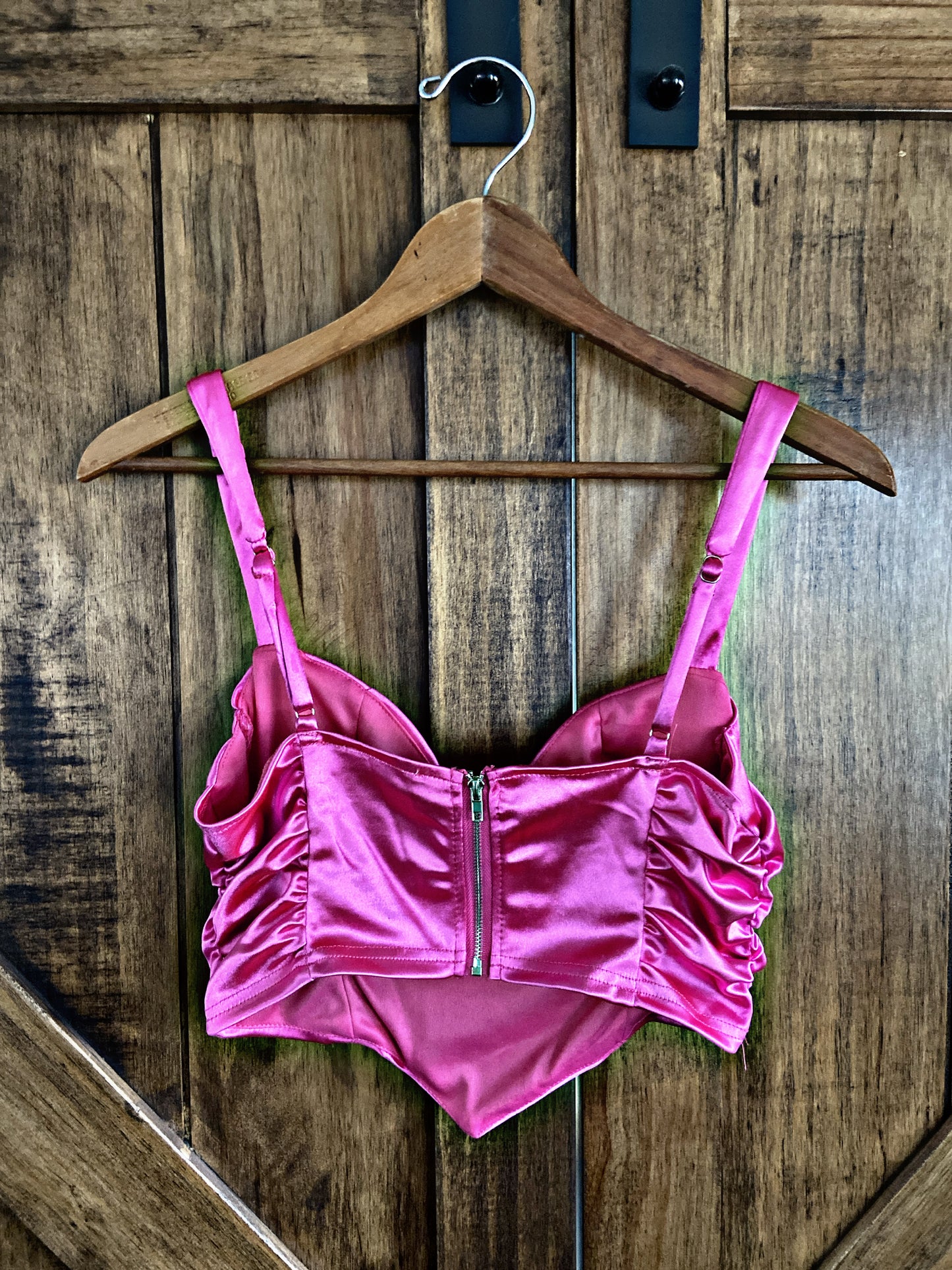 Hot Pink Casino Crop Top