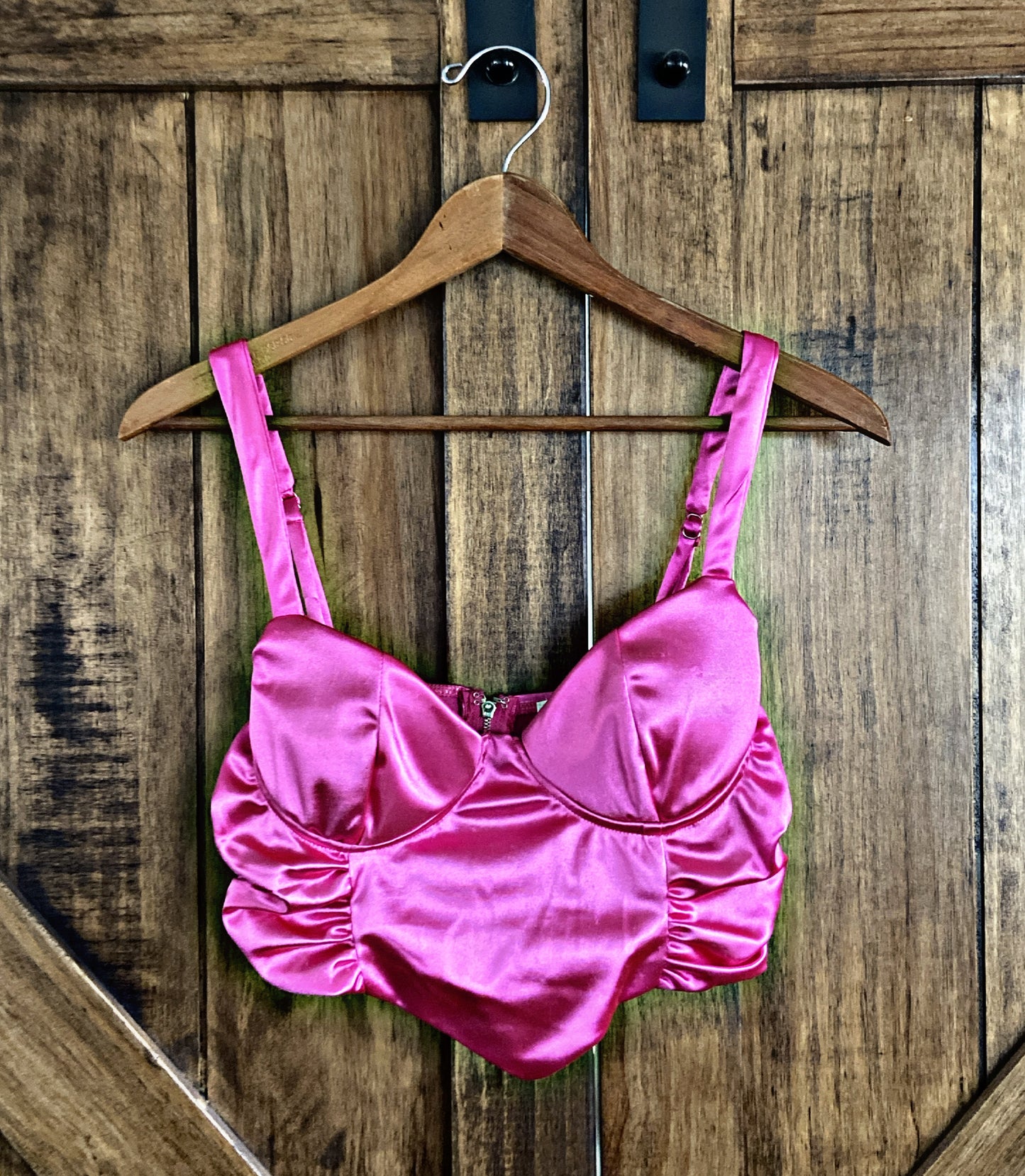 Hot Pink Casino Crop Top